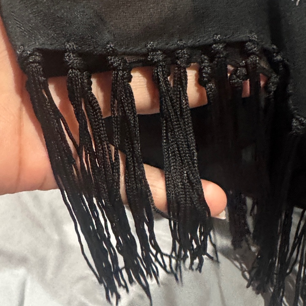 Calvin Klein Black Floral Scarf - Picture 3 of 9